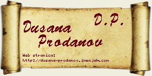 Dušana Prodanov vizit kartica